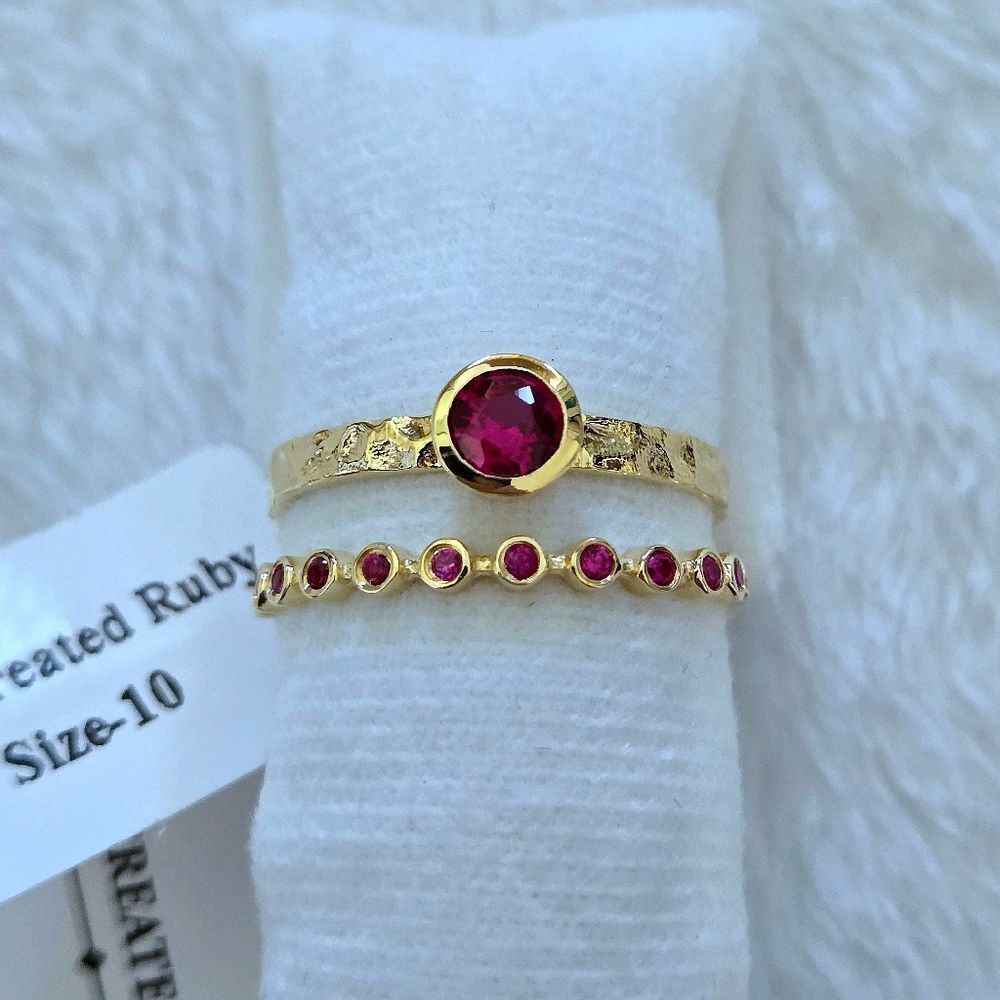 Shivam Lab🧪 Created Ruby Ring💍 Duo✌️ - NWT